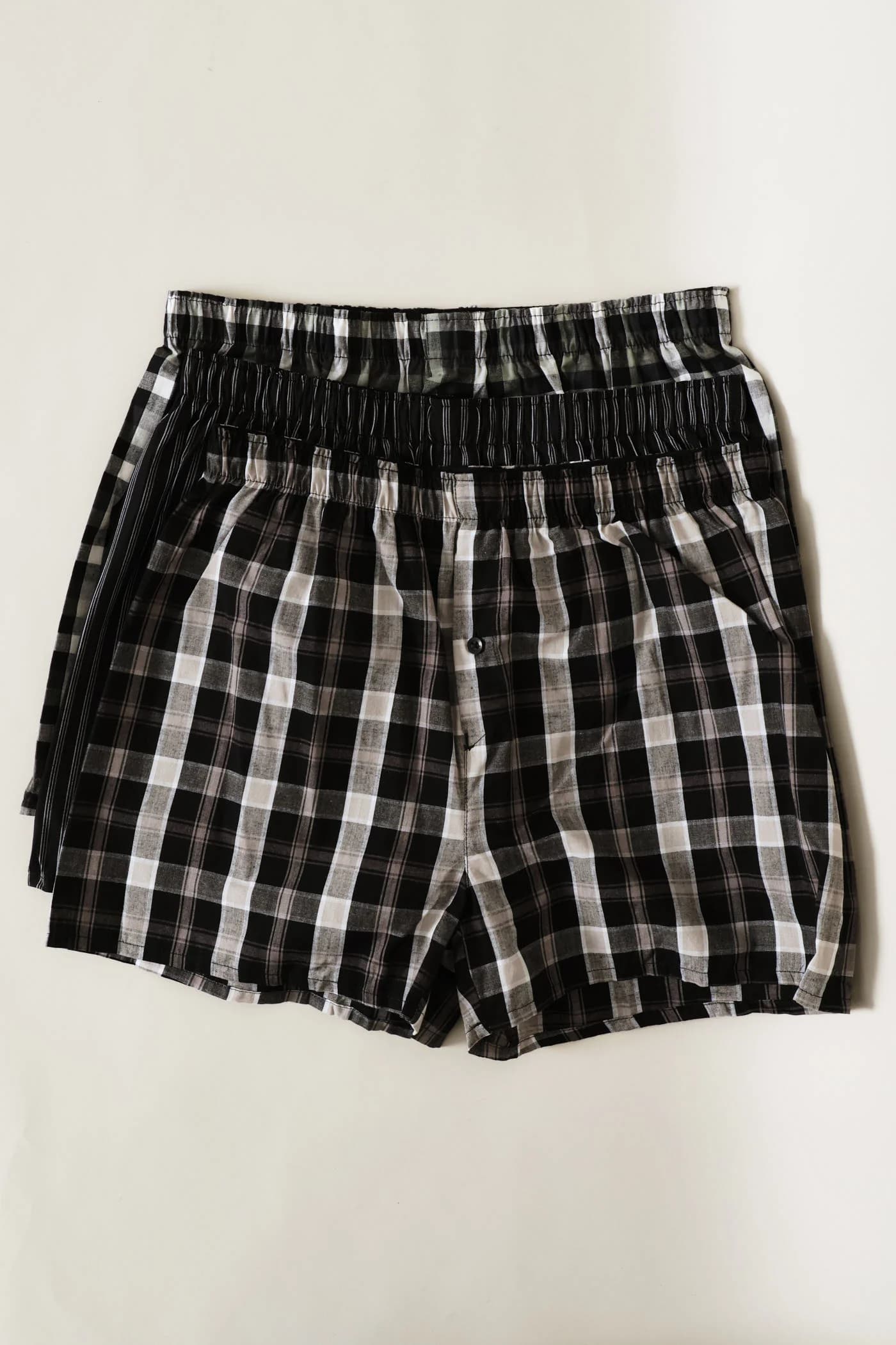 3 Pack Woven Boxers - Black