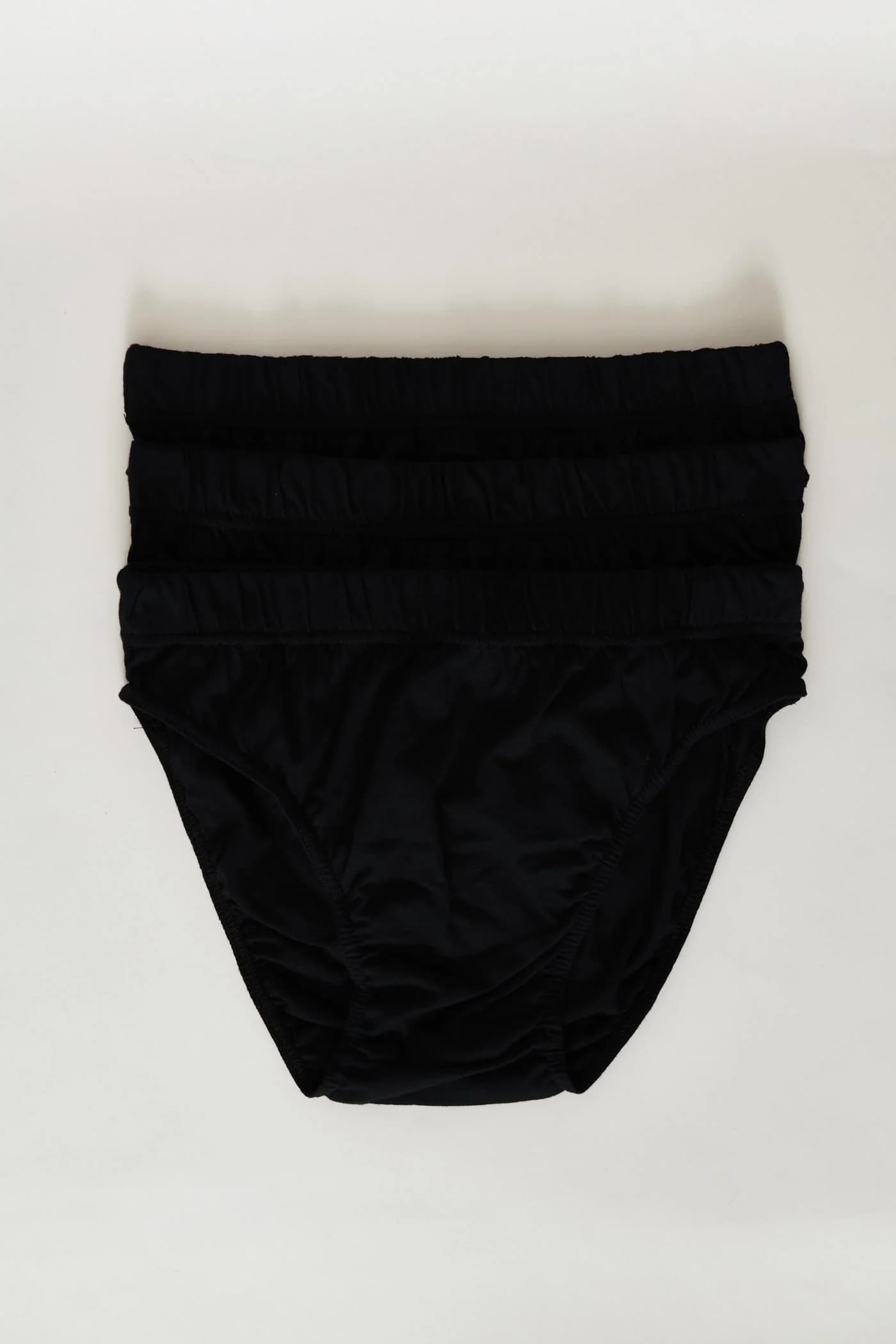 3 Pack Value Briefs - Black