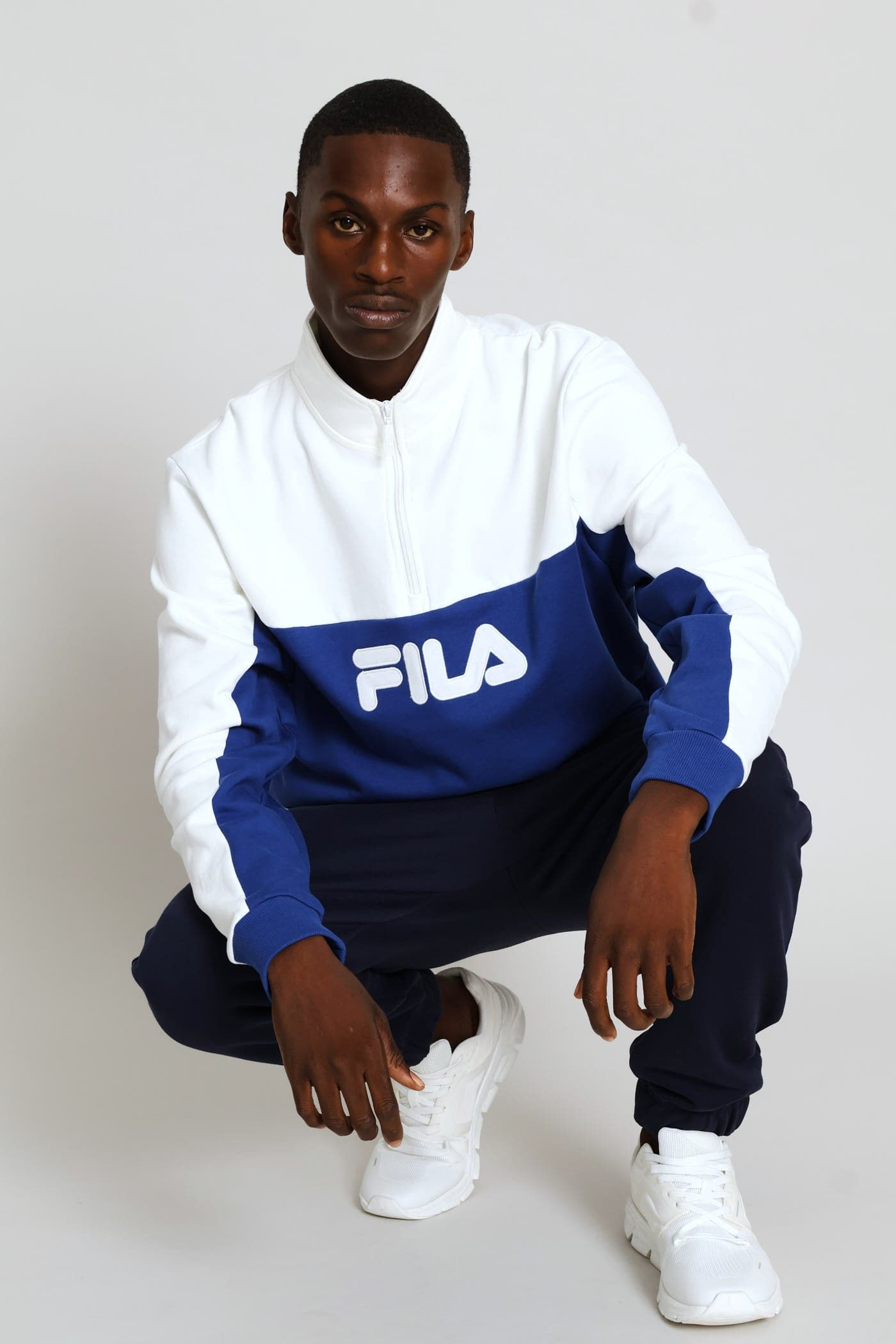 Wilder 3 Quarter Zip Sweater - Blue