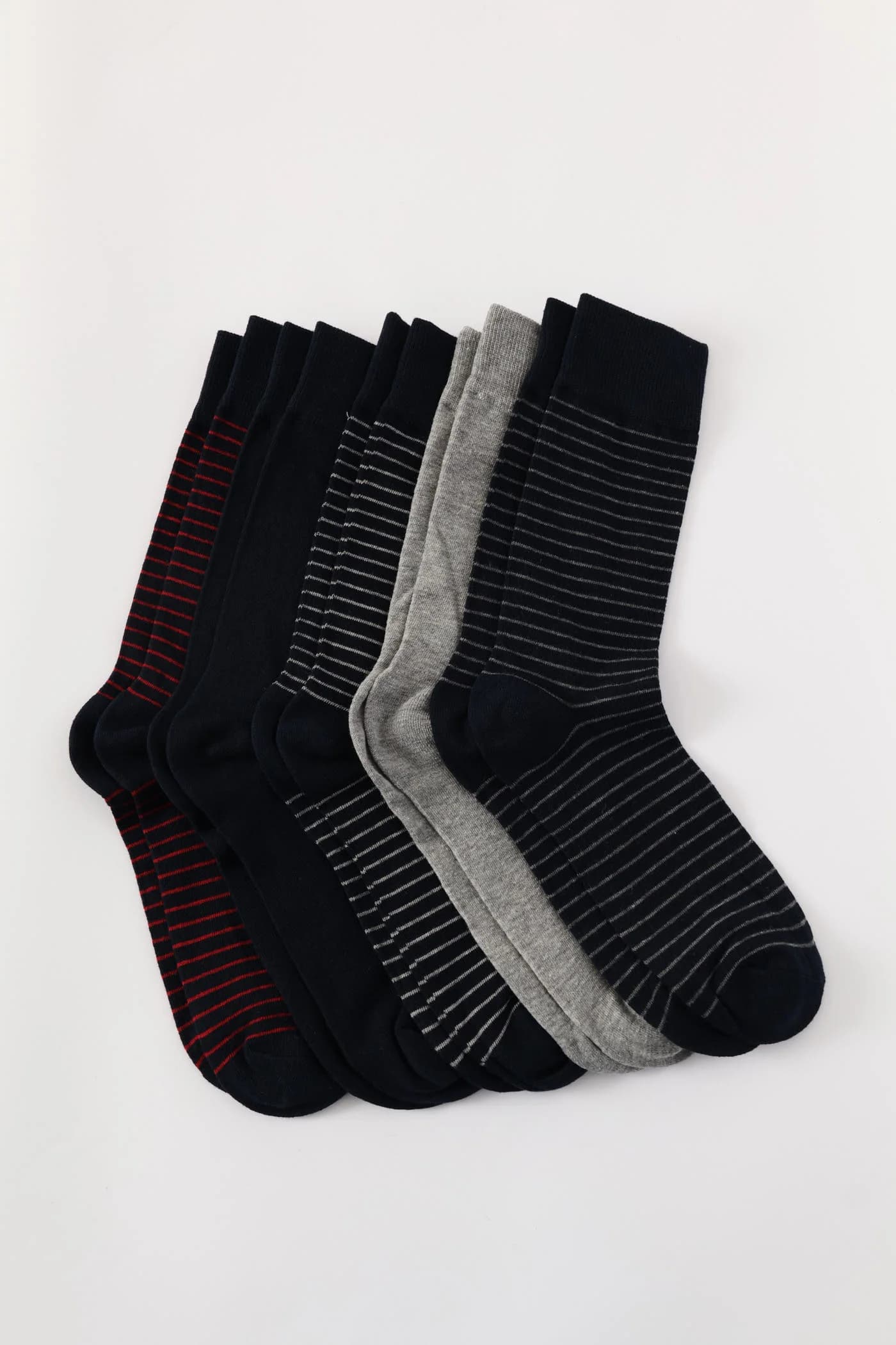 5 Pack Multi Stripe Anklet Socks - Multi