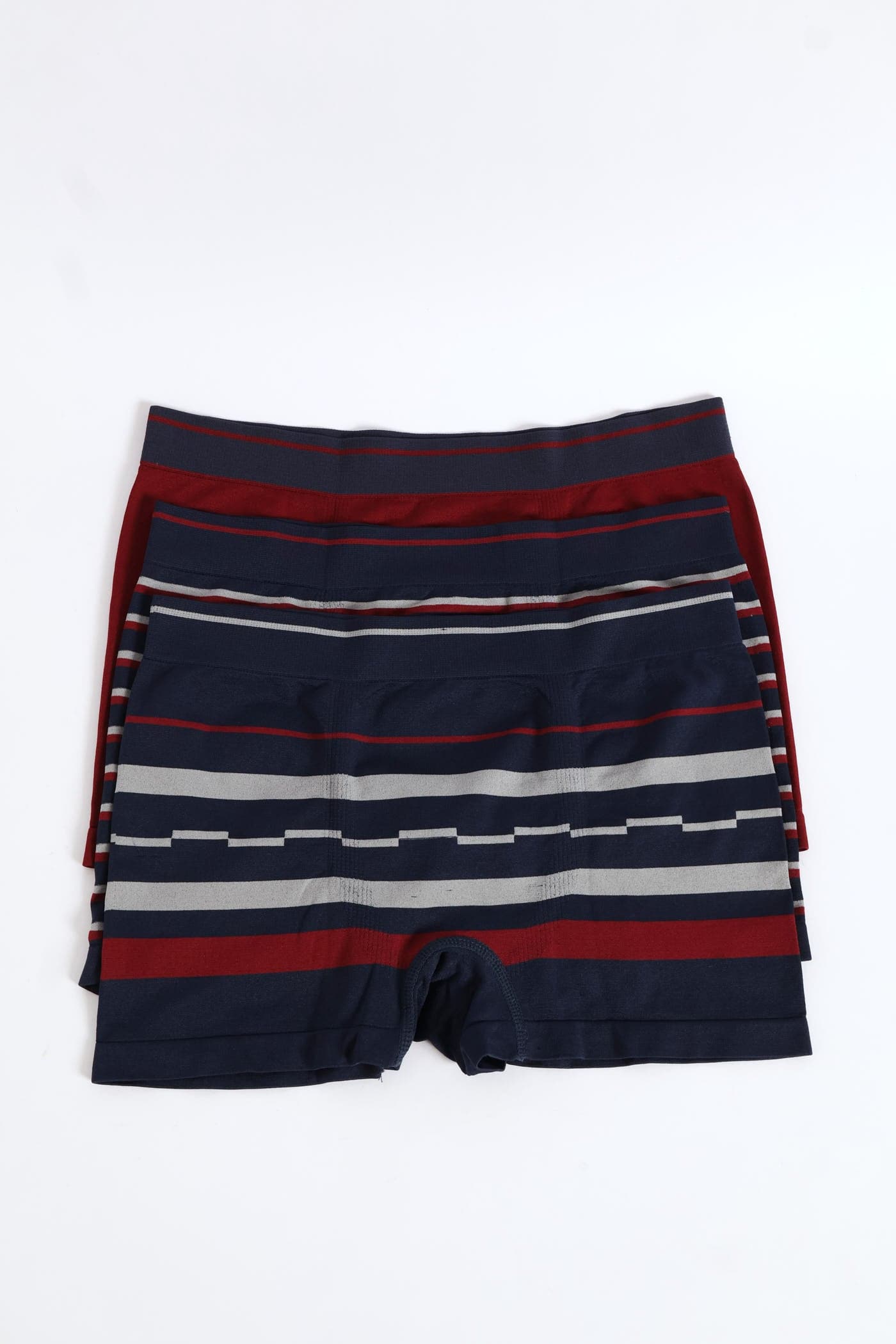 3 Pack Fashion Seamless Trunks - Red/Navy/Grey