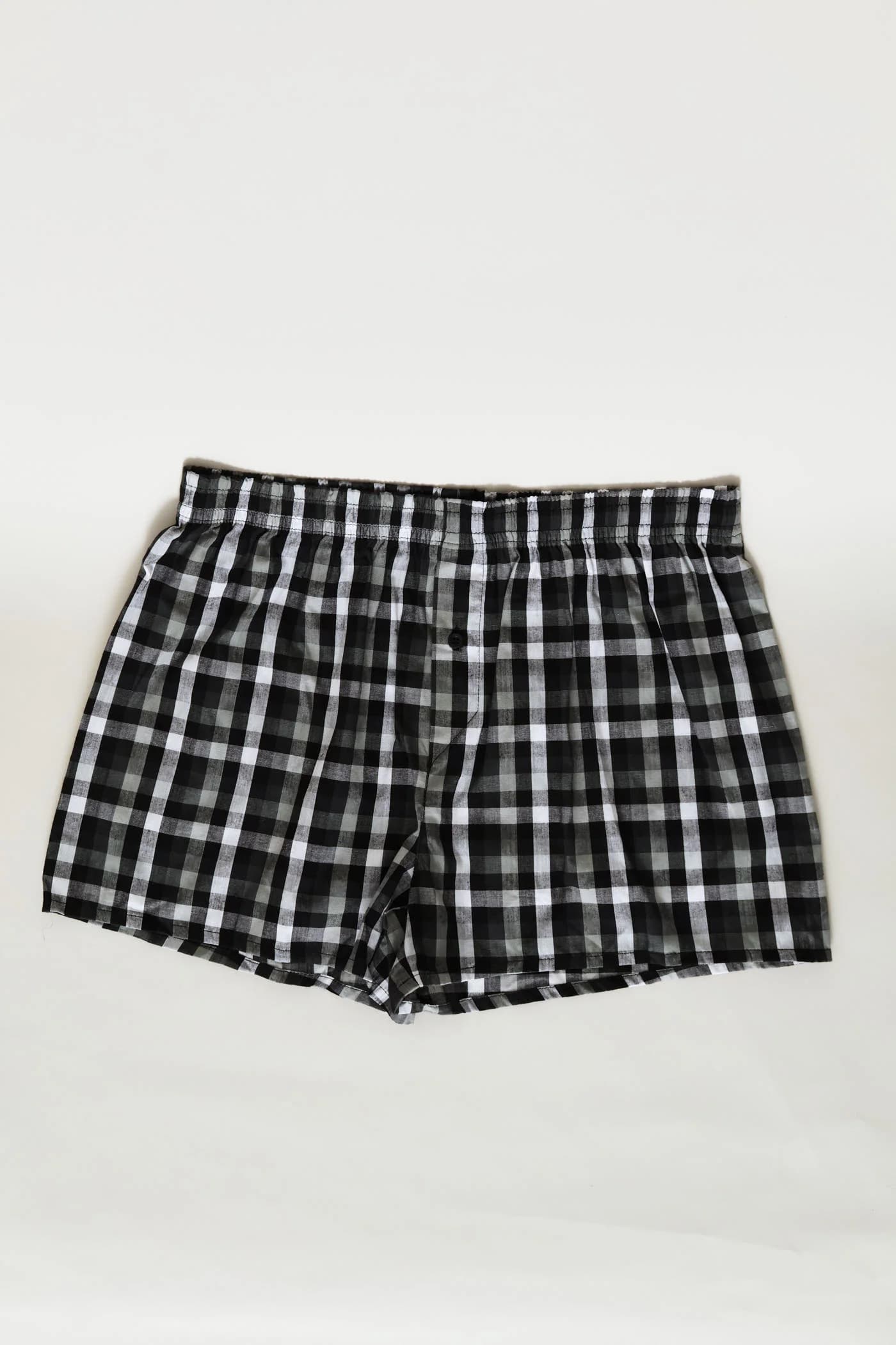 Single Check Boxers - Black
