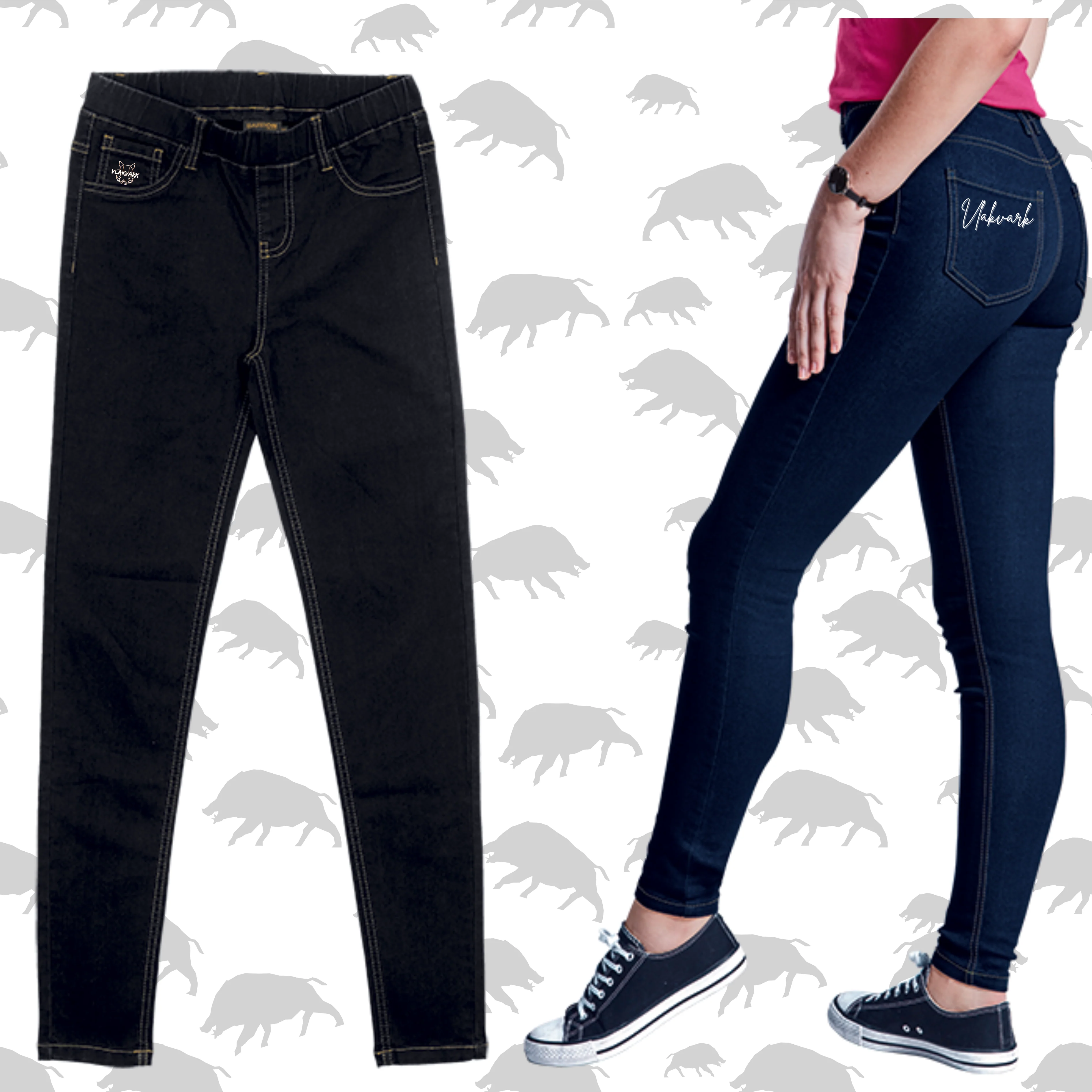 Vlakvark Jeggings vir Dames