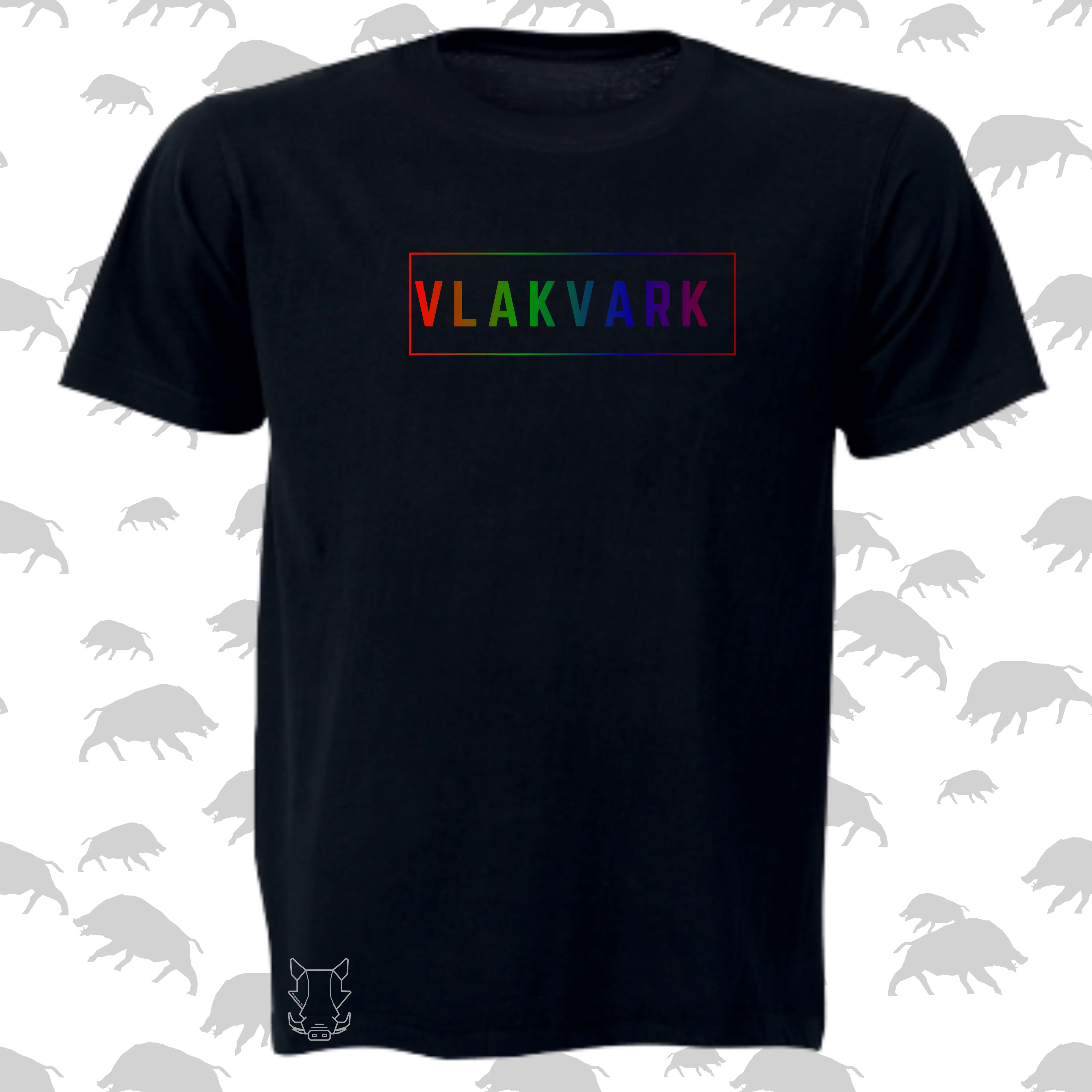 Vlakvark Rainbow T-Hemp vir Mans (b)