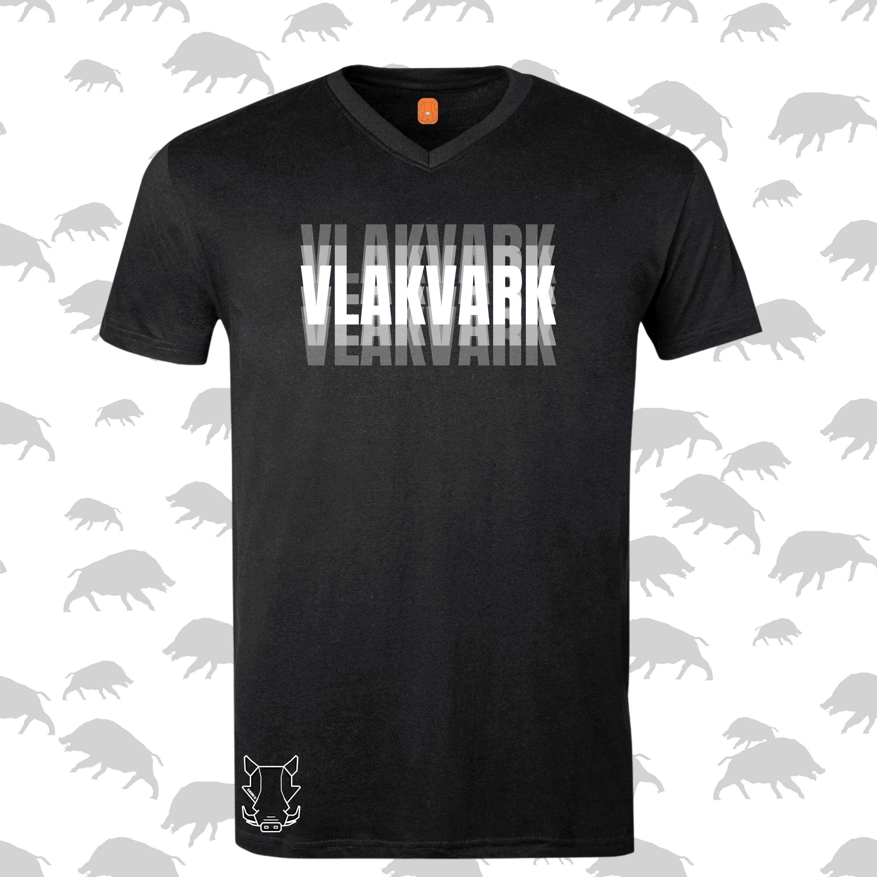 Vlakvark V-nek T-Hemp vir Mans