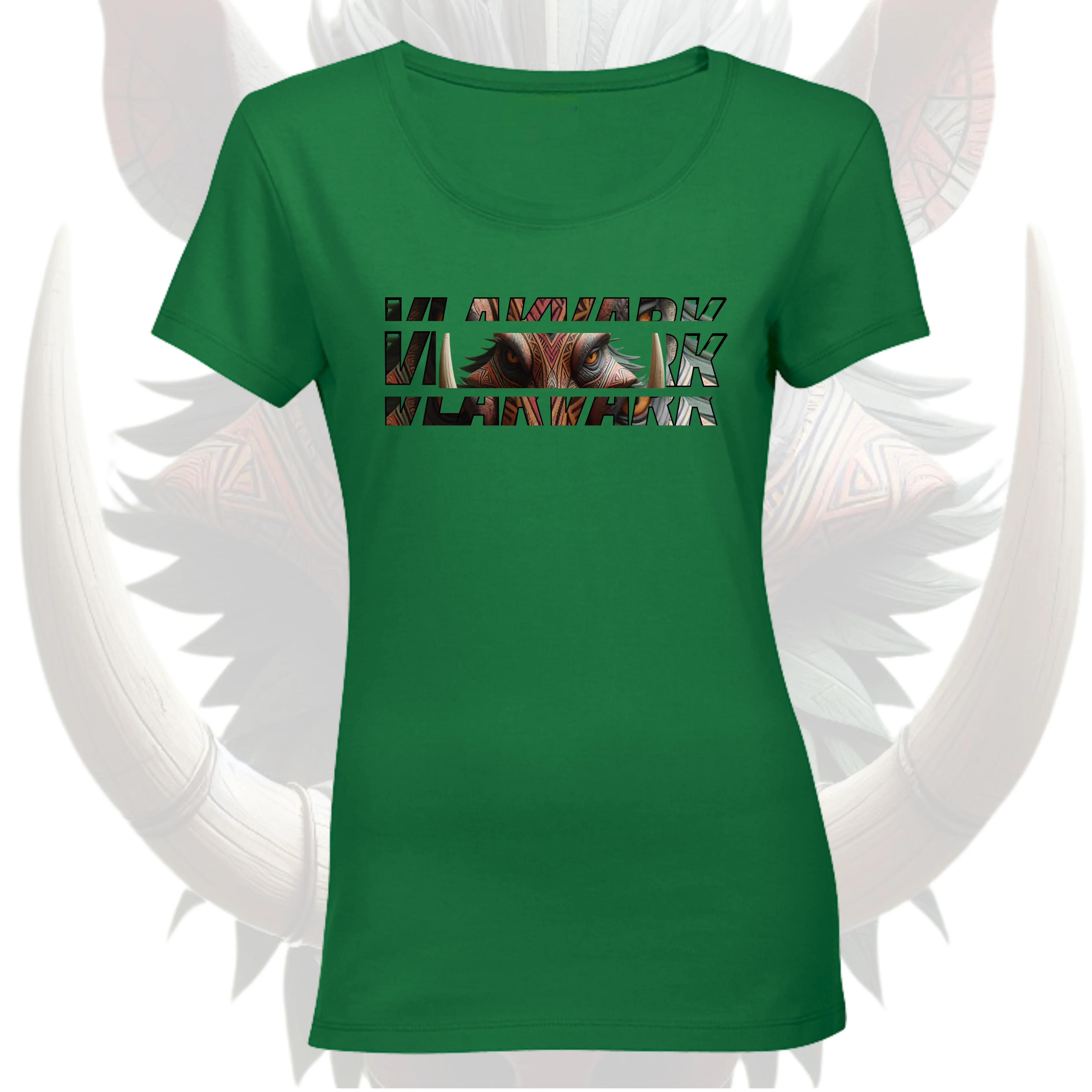Vlakvark Tribal T-Hemp Vir Dames (B)