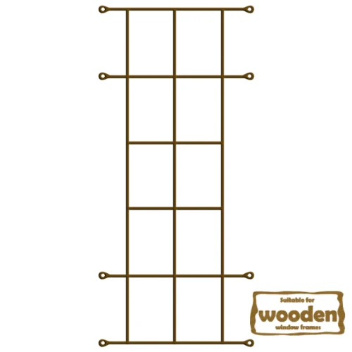 Xpanda Cottage 10 Pane Burglar Bar 1350x530mm - Matt Bronze