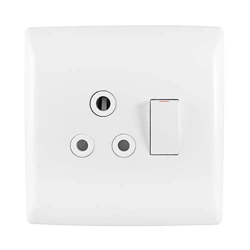 Crabtree Diamond Single RSA Socket 4x4 - Vertical Switch