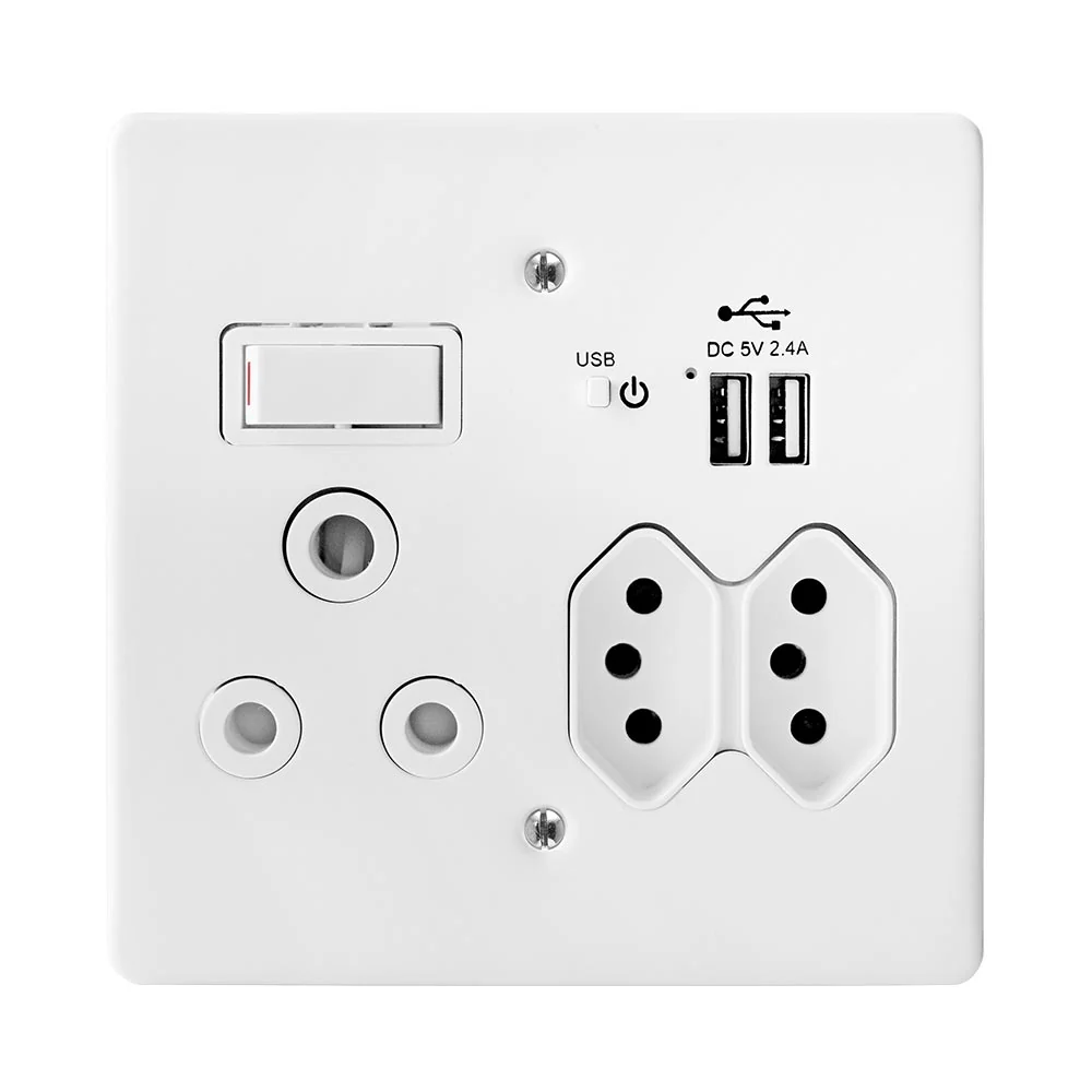 Crabtree Classic USB Combo Socket 4x4