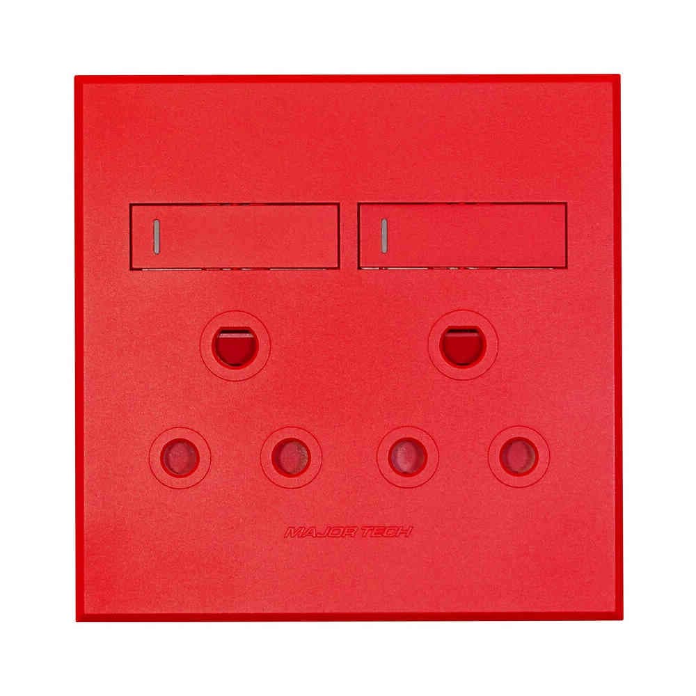 VETi 3 Double Dedicated RSA Socket 4x4 - Red