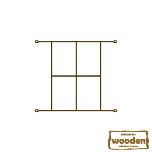 Xpanda Cottage 4 Pane Burglar Bar 440x530mm - Matt Bronze