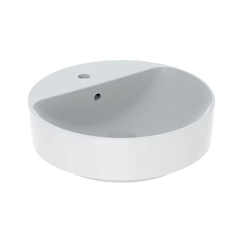Geberit VariForm Round Countertop Vanity Basin with Tap Hole Bench