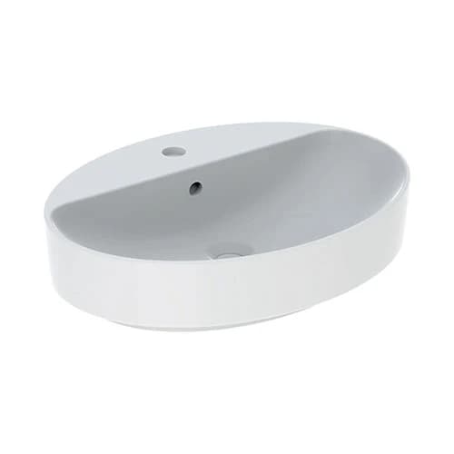 Geberit VariForm Oval Countertop Vanity Basin with Tap Hole Bench