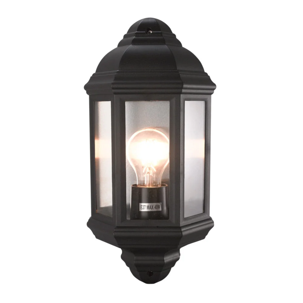 K. Light Coastal Polypropylene Half Lantern - Black