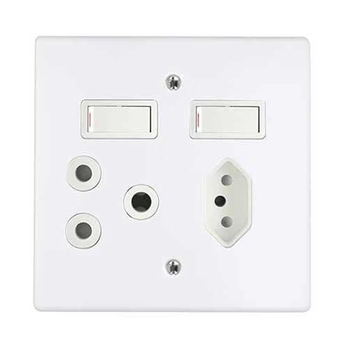 Crabtree Classic RSA Slimline Combo Socket 4x4