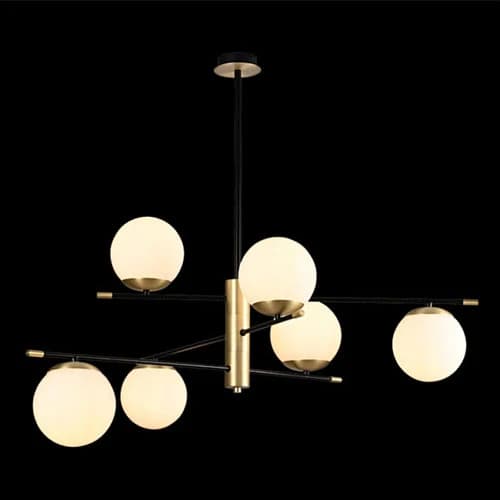 K. Light Urban Chandelier - Black & Gold