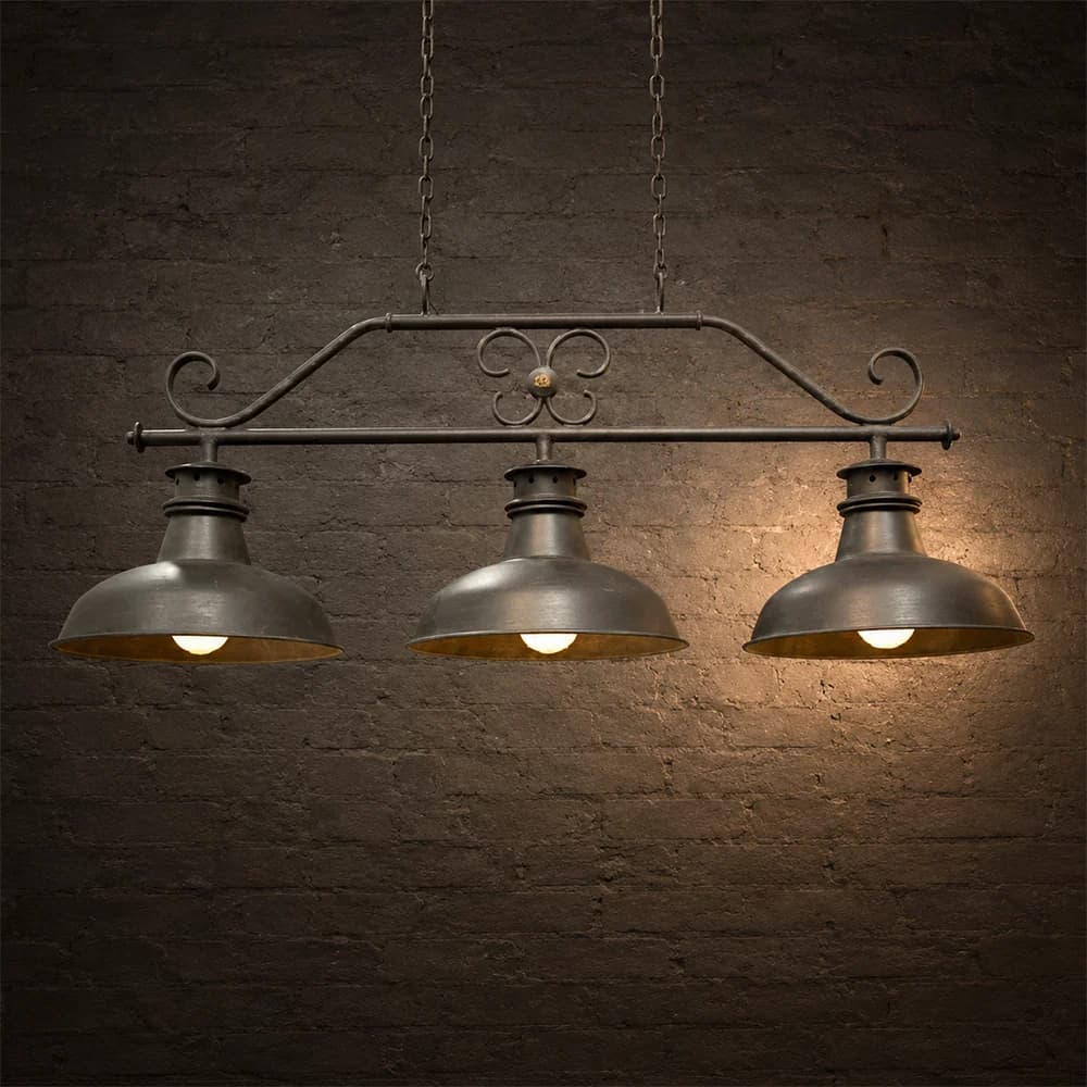Ambiente Luce La Cucina 3 Steelworkers Pendant - Putty