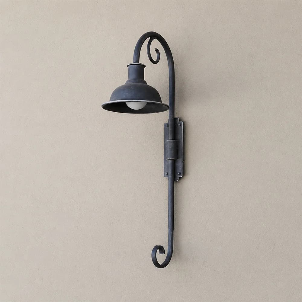 Ambiente Luce St James On U Arm Long Wall Light - Vintage Black