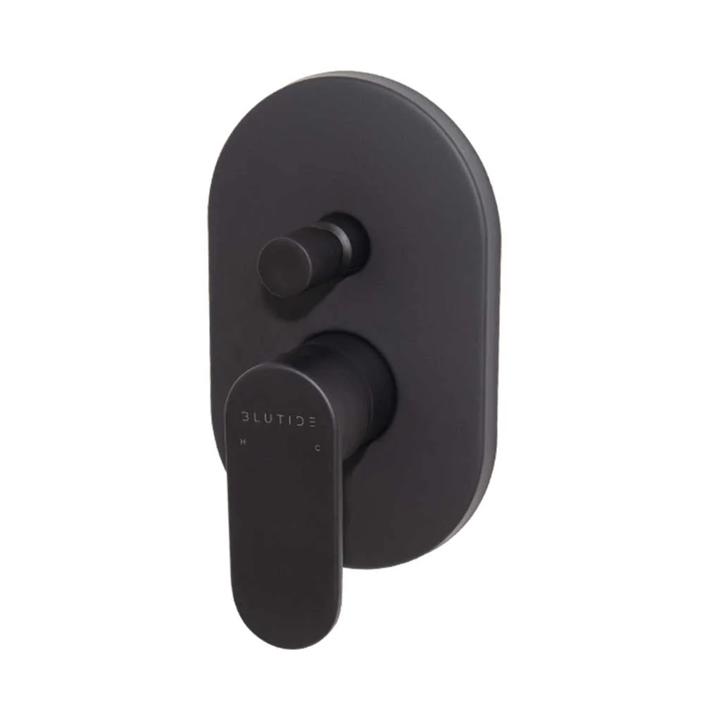 BluTide Bay Concealed Diverter Shower Mixer - Black