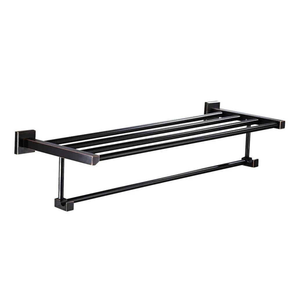 Trendy Taps Sombre SQ Large Towel Rail - Blackened Brass