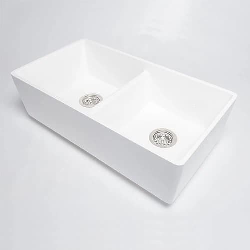 RossCo Double Bowl Counter Top Butler Sink