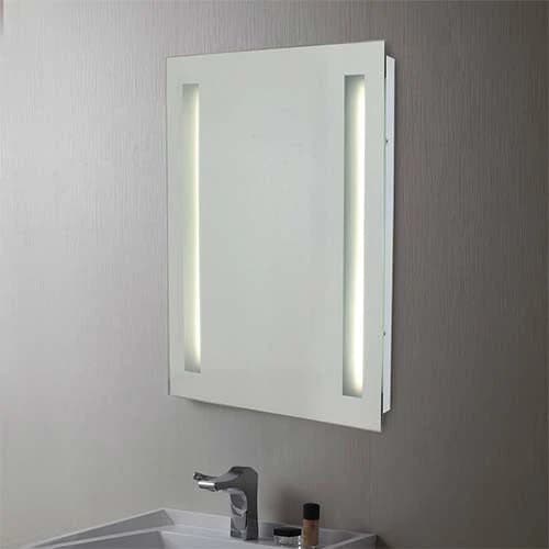 Eurolux Large Bathroom Mirror with Vertical Strip Illuminators 4000K