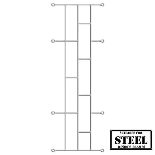 Xpanda Brick Burglar Bars 1270x460mm - White