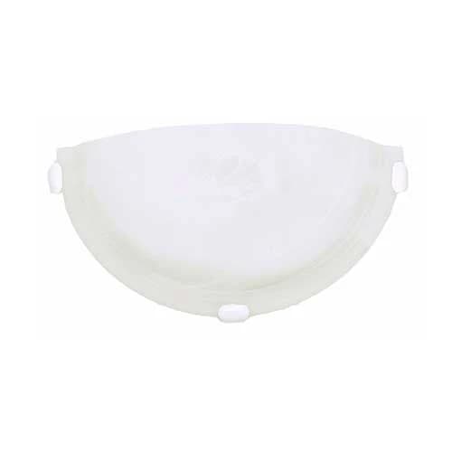 Bright Star Metal & Glass Wall Light with White Clips - Alabaster