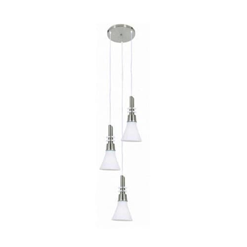 Bright Star Interspersed Satin Chrome 3 Light Pendant