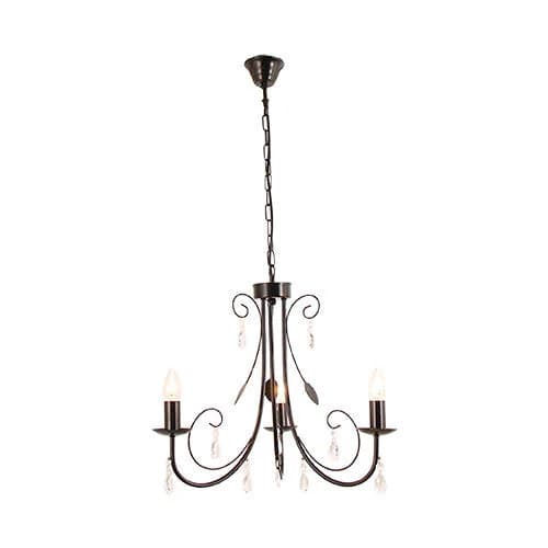 Bright Star Metal Chandelier with Clear Acrylic Crystals
