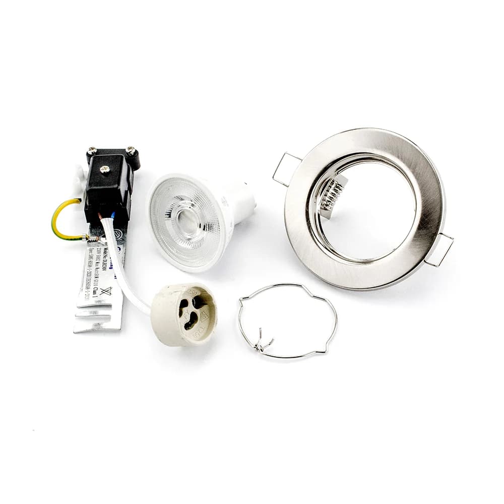 Tradeprice Recessed Downlight Kit 5W 80mm - Satin Chrome
