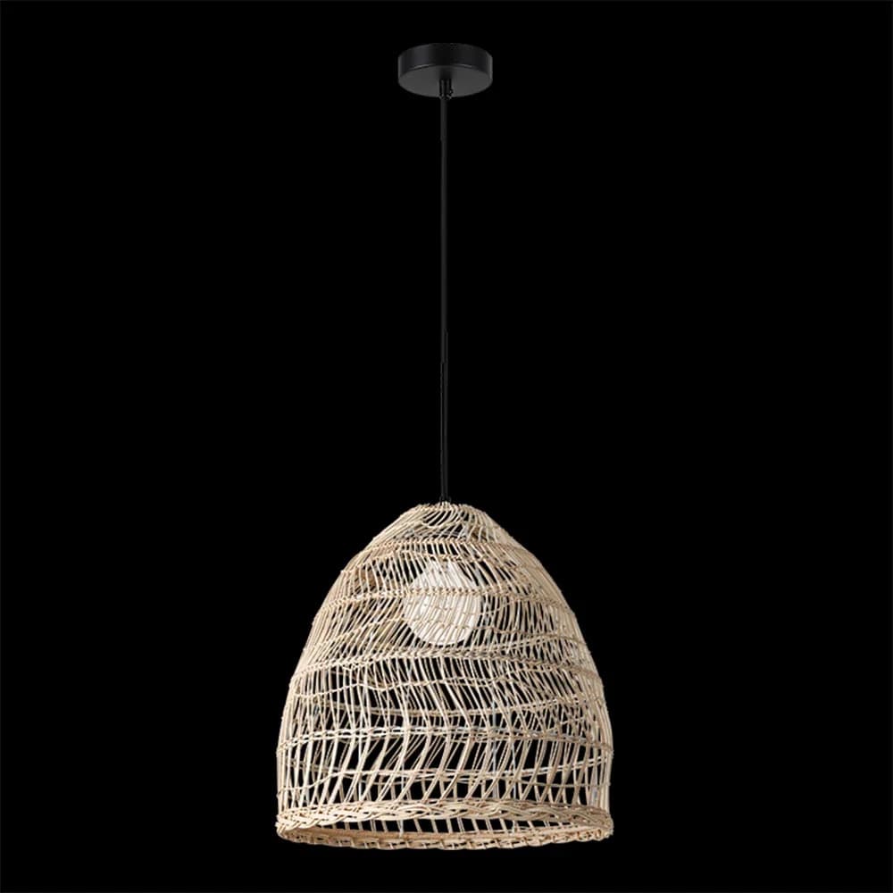 K. Light Rattan Cone Pendant