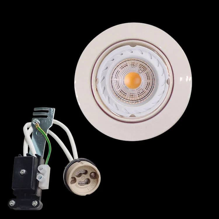 K. Light Bevelled Tilt Recessed Downlight GU10 84mm