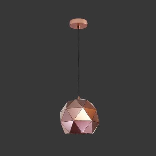 K. Light Laser Cut Small Metal Ball Pendant - Copper