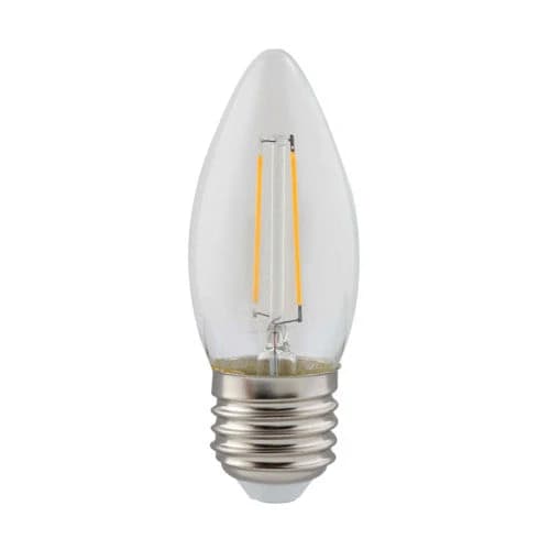 Eurolux LED Filament Candle Bulb E27 2W 200lm 3000K