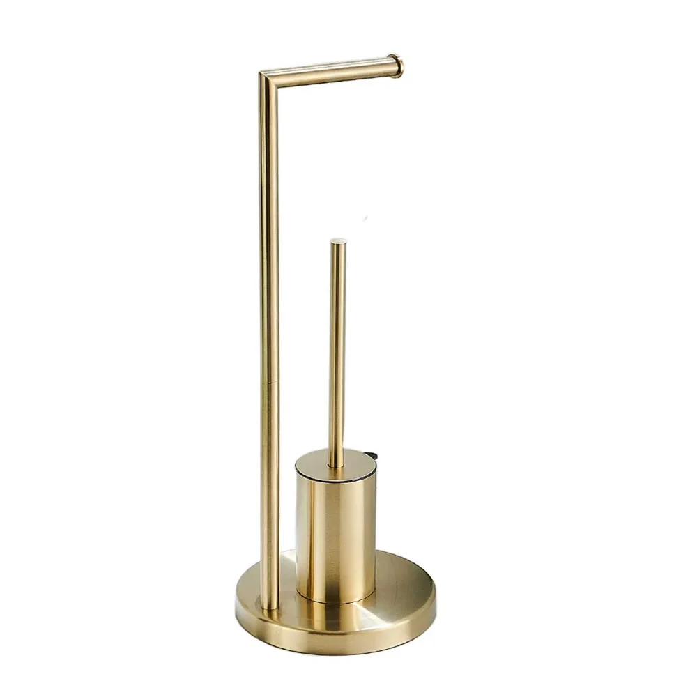 Trendy Taps Toilet Brush & Roll Holder - Brushed Gold
