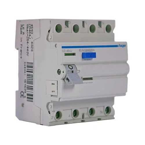 Hager Earth Leakage 4P 63A