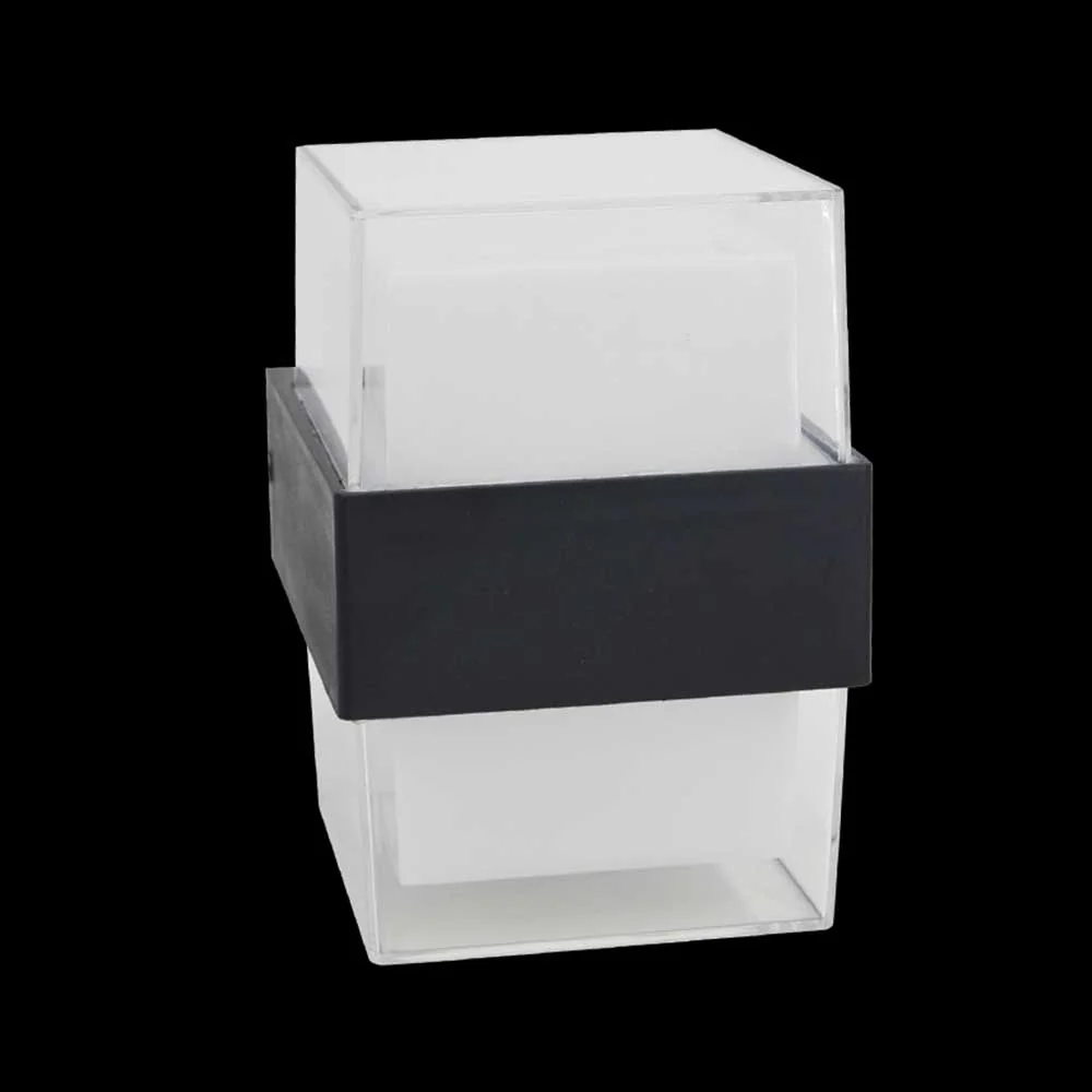 K. Light Coastal Up & Down Square LED Wall Light 4W 3000K - Black