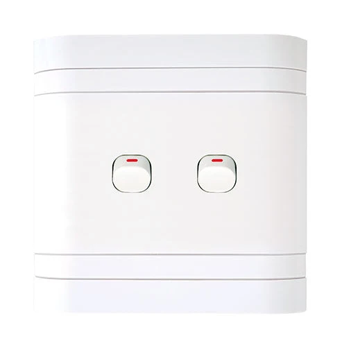 Lesco Cover Strip 2 Lever with 2-Way Light Switch 4x4
