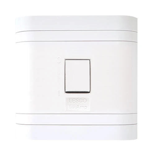 Lesco Cover Strip Isolator Switch with Indicator Light 2P 50A 4x4