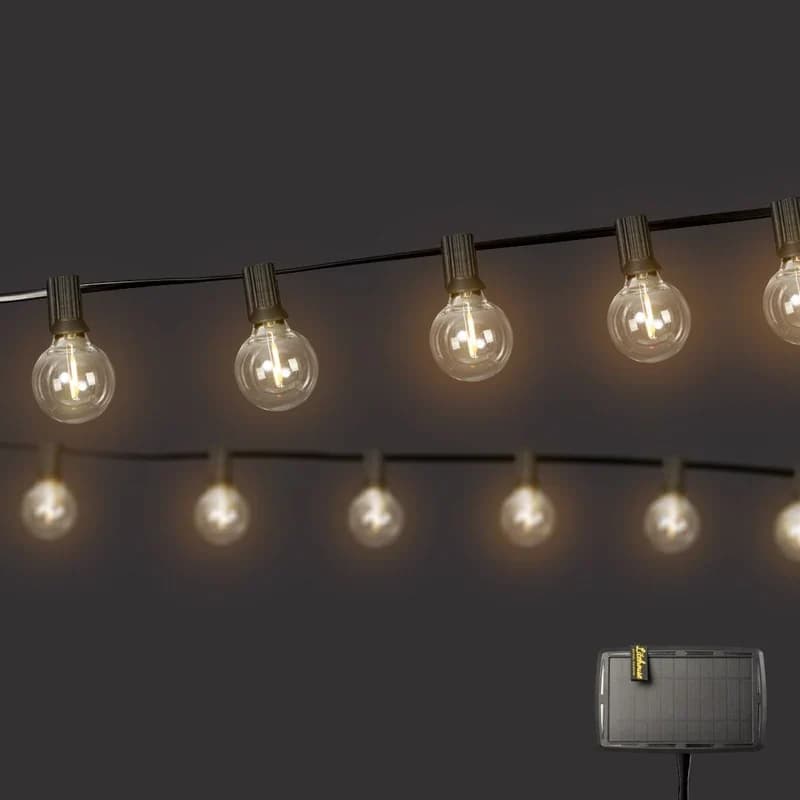 Litehouse Solar LED Outdoor Classic Mini Bulb String Lights 2700K 7.5m