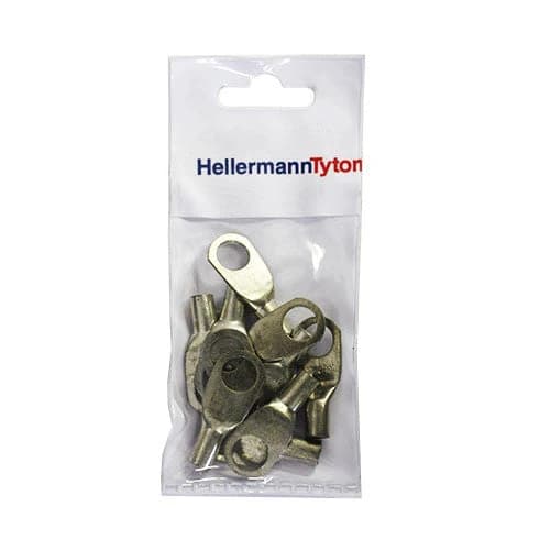 HellermannTyton Standard Cable Lugs HTB1610 16mm Cable Size 10mm Stud (10)