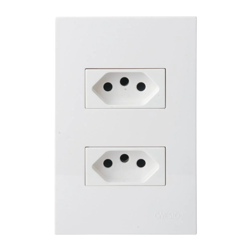 Onesto Matrix Unswitched 2 Slimline Wall Socket 4x2
