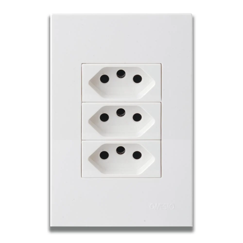 Onesto Matrix Unswitched 3 Slimline Wall Socket 4x2