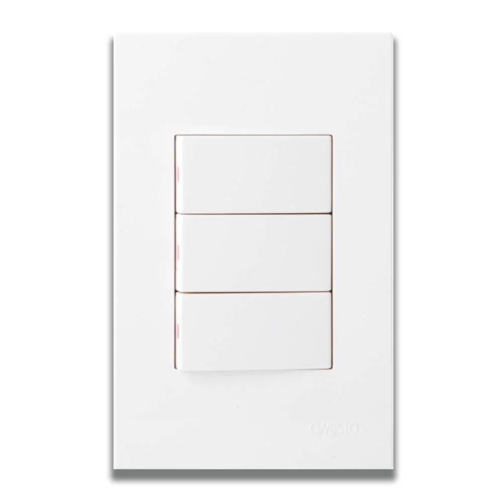 Onesto Matrix Small 3 Lever 1-Way Light Switch 4x2