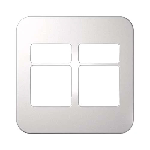 VETi 1 2 Horizontal & 2 Wide Module Cover Plate 4x4 - White Trim