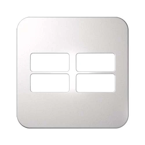 VETi 1 4 Horizontal Module Cover Plate 4x4 - White Trim