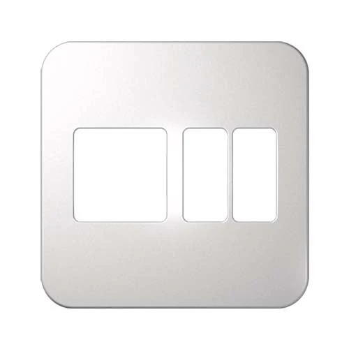 VETi 1 2 Vertical & 2 Wide Module Cover Plate 4x4 - White Trim