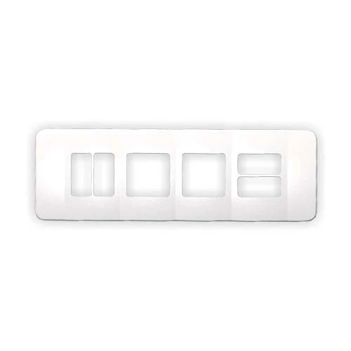 VETi 1 Omni Cluster 2 Vertical 2 Horizontal & 2 Wide Module Cover Plate - White Trim