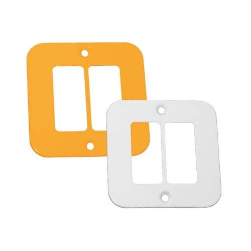 VETi Metal Glad Cover Plate 2 Single Vertical Module 3x3